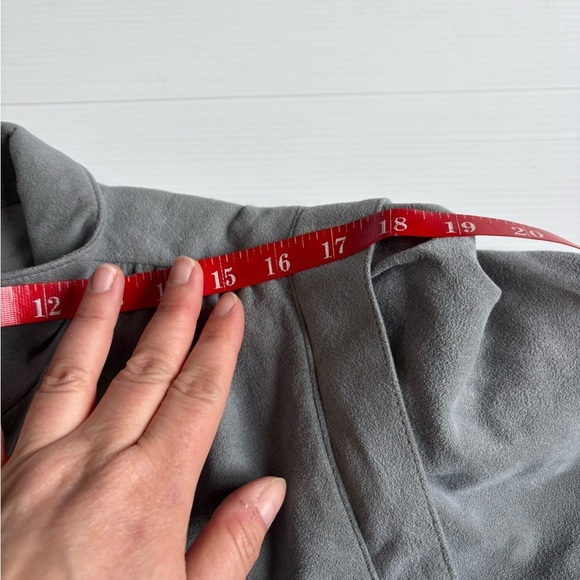 Vintage Ultra Suede Gray Trench Coat - Picture 9 of 9